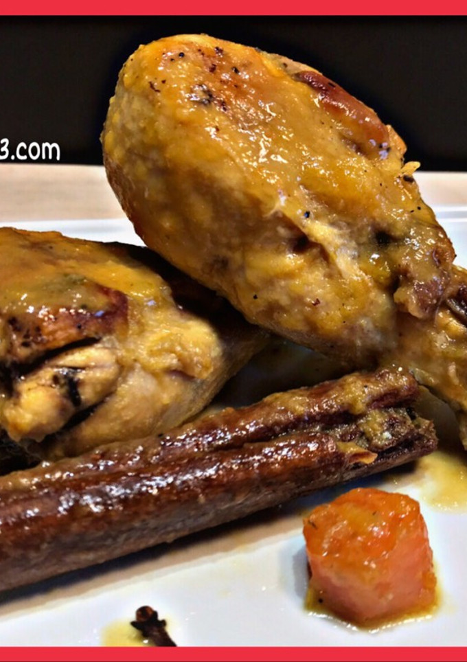 Una foto de Pollo con cerveza y canela