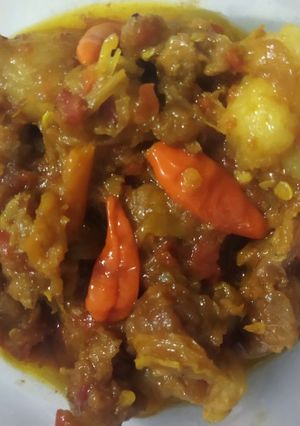 Foto resep Oseng mercon tetelan sapi