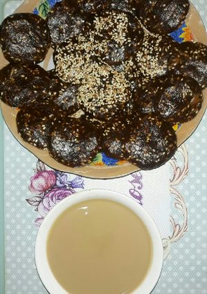صورة لوصفة تمر بسمسم 😋معه كاسة راشي😁