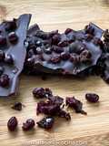 Barras de chocolate con granadas