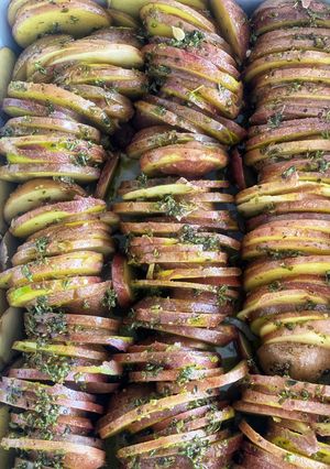 Una foto de Papas asadas al limón