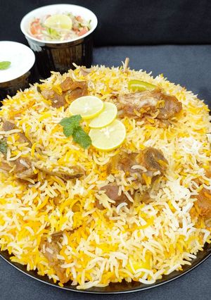 A picture of Mutton Biryani 🥗🍚 🥗.