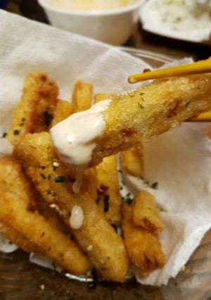A picture of Golden Tofu Fries.