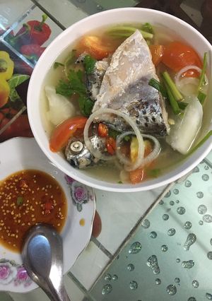 Hình của món Canh ngót cá dĩa.