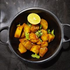 A picture of Roasted Sweet potato chaat.