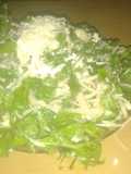 Linguine con rúcula y queso parmesano