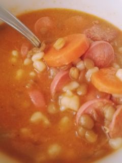 Lencse leves recept fotója