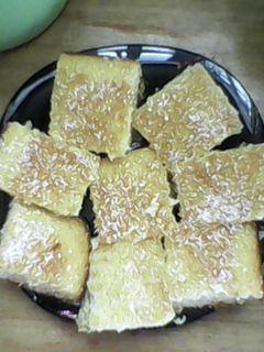 صورة لوصفة بسبوسة خفيفة وبنينة