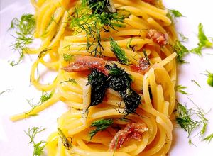 Foto di Spaghetti Ajo e Ojo con Finocchietto Selvatico e Alici