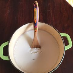 A picture of California Farm Greek Yoghurt and Bokashi Whey.