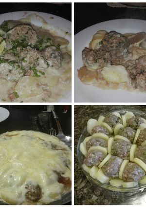 Una foto de Parmentier de albóndigas rápido y sencillo