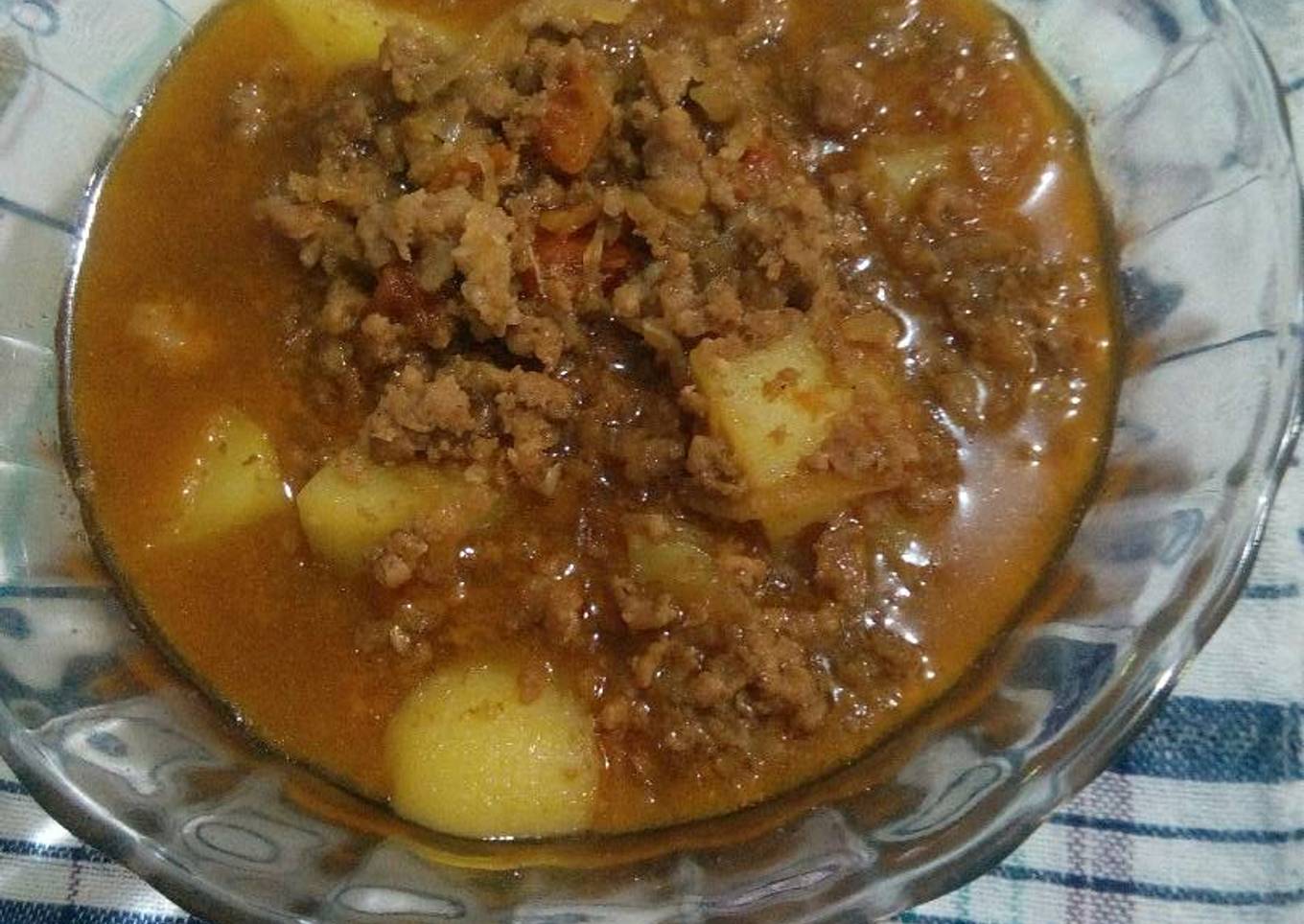 Semur Daging Cincang + Kentang