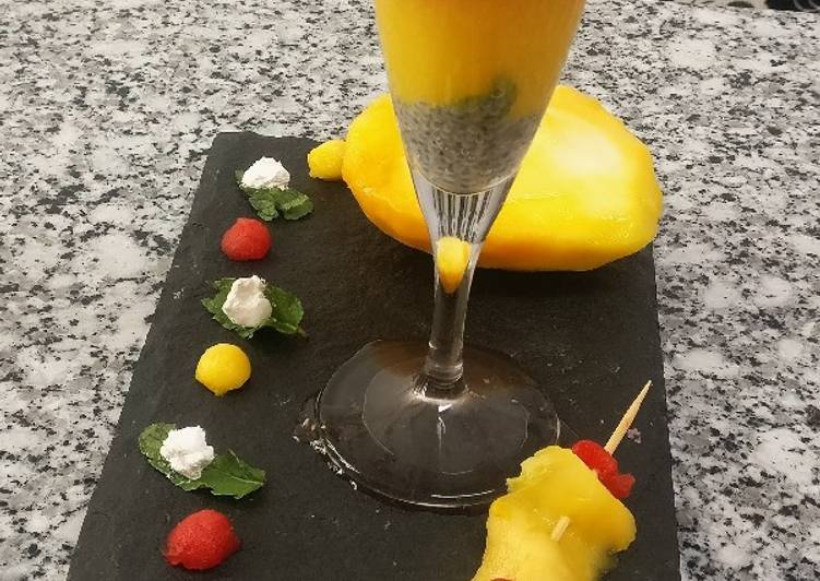 Recipe of Ultimate Mango smoothie combine with watermelon pulp