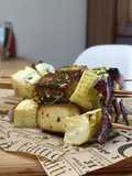 🔥Brochettes de tofu fumé sauce moutarde