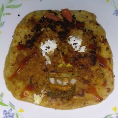 A picture of Burnt Face Keema Parantha.