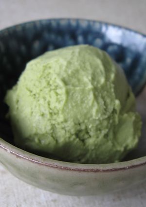 A picture of Matcha Ice Cream (No Egg).