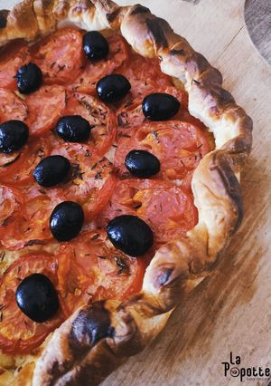 Une photo de Tarte à la tomate et aux amandes