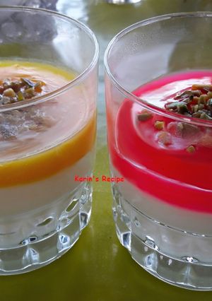 Foto resep Puding Susu Lapis Rose atau Orange