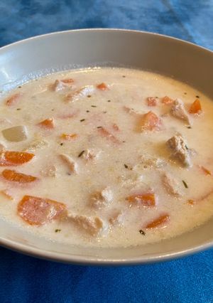 🇭🇺 🍗 Tárkonyos csirkeragu leves recept fotója