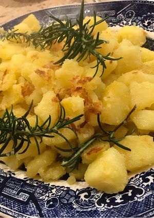 A picture of Super easy tasty pan roasted potatoes.