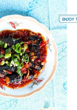 Hình của món Cá kèo sốt cà chua chay.