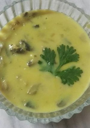 صورة لوصفة شوربه الفطر الصحيه