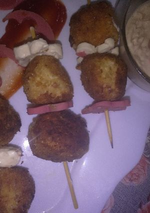 صورة لوصفة كروكات دجاج محشية بالجبن