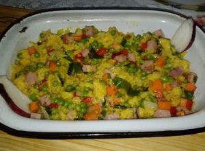 Una foto de Arroz primavera
