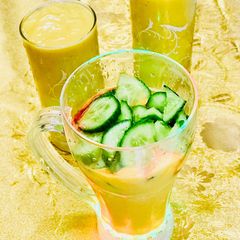 A picture of Indian version of Moscow mango mule mocktail.