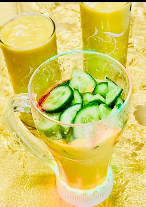 A picture of Indian version of Moscow mango mule mocktail.