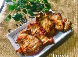 Hình của món Sườn muối chiên.