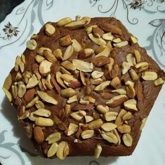 A picture of Roasted dryfruits whole wheat banana cake in pressure cooker.
