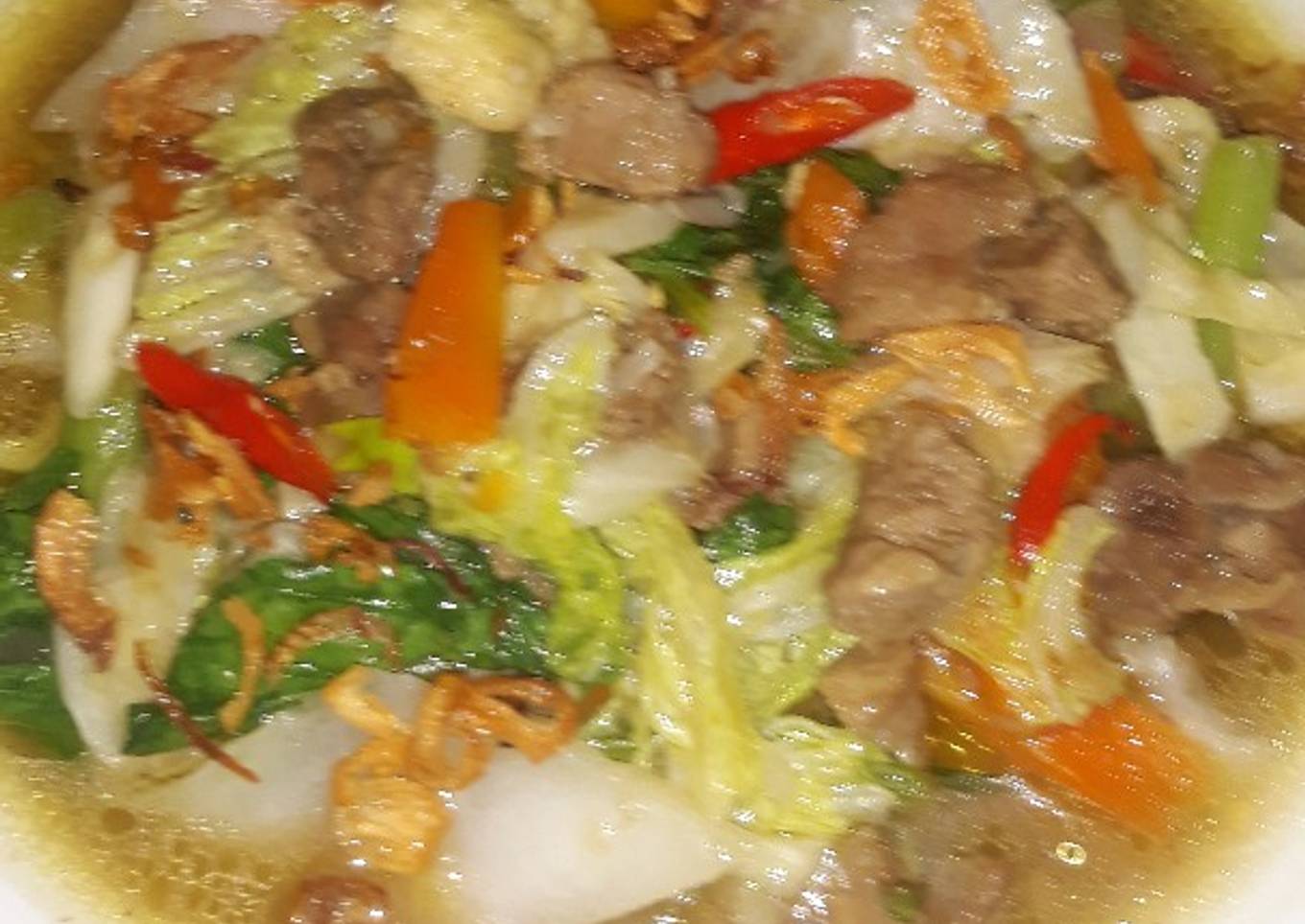 Capcay Kuah Daging Sapi