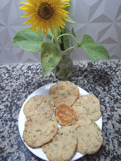 Una foto de Tortitas de papa y panceta!