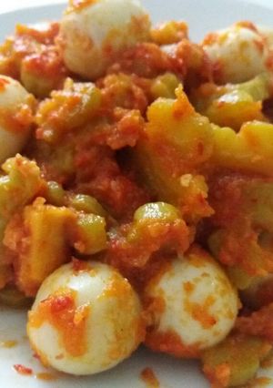 Foto resep Balado Pare Telur Puyuh