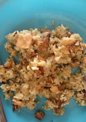 Foto resep Nasi goreng tempe salmon