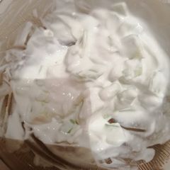 A picture of Tarator salad without garlic 🥗.