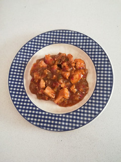Una foto de Pollo en salsa agridulce aromatizado con fresa (Olla Gm g)