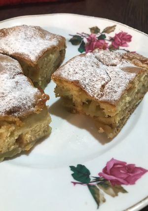 O poză a rețetei Desert rapid cu mere.
