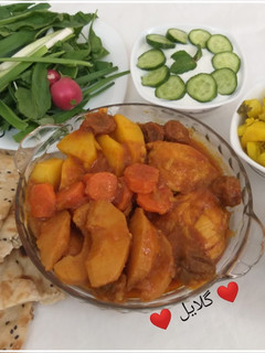 عکسی از دستور خوراک تاس کباب مرغ 😋