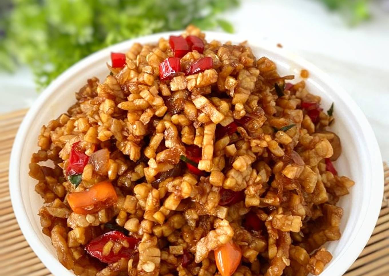 Tempe orek kering bumbu iris praktis - enak