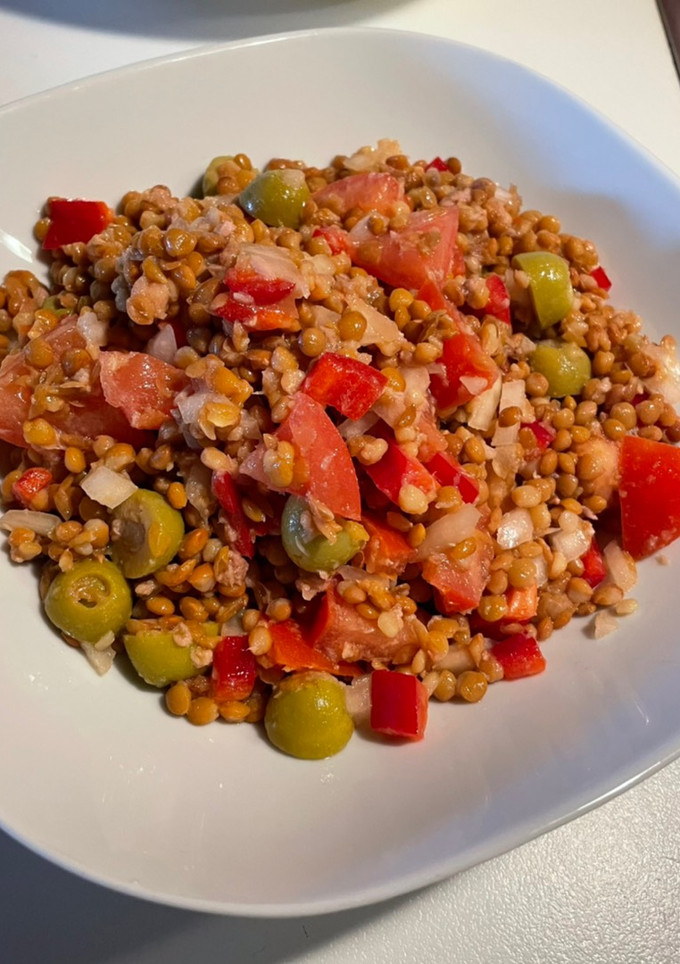 Una foto de Ensalada de lentejas