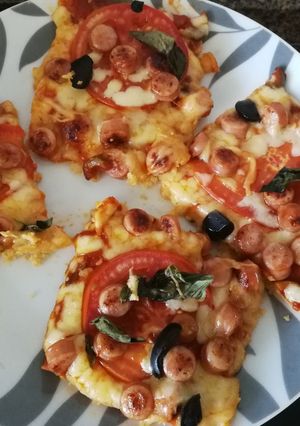 Una foto de Pizza coliflour dough (0 carbs)