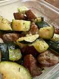 Courgettes et saucisses à l’Air Fryer