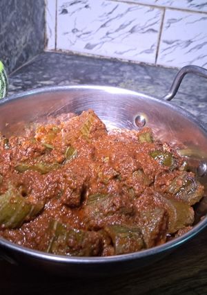 A picture of Snake gourd sabji.