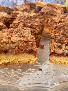 Habos almás-diós szelet recept fotója