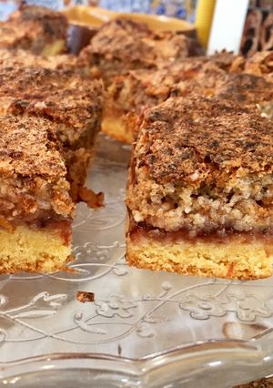 Habos almás-diós szelet recept fotója