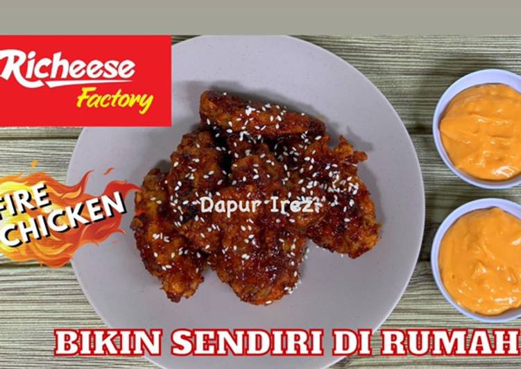 Cara Menyajikan Fire Chicken wings ala richeese factory, Lezat Sekali