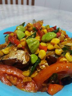 Foto resep Tumis Peda Jagung manis dan pete