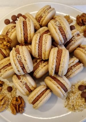 DIÓ macaron, zserbó krémmel recept fotója